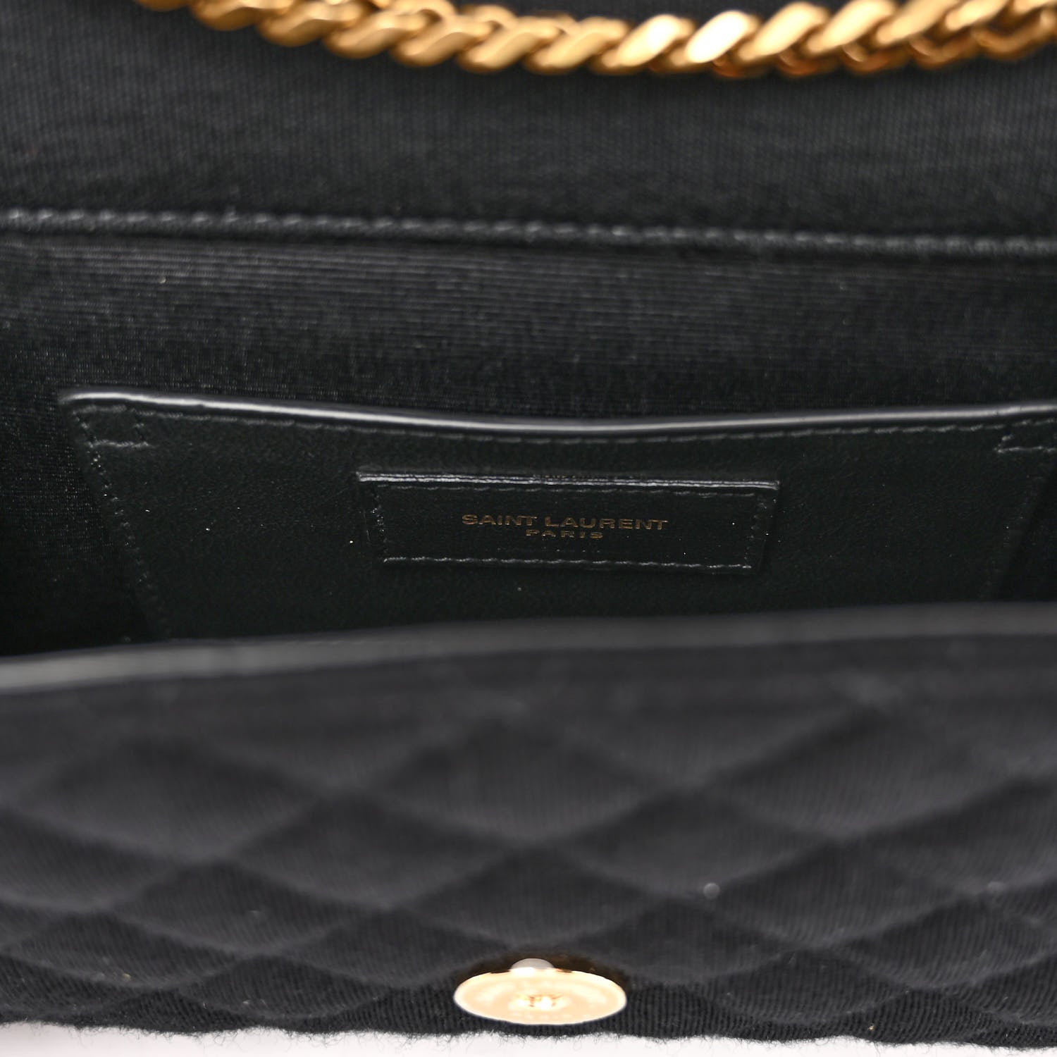 Saint Laurent Jersey Mixed Matelasse Triquilt Small Monogram Satchel 6 of 9