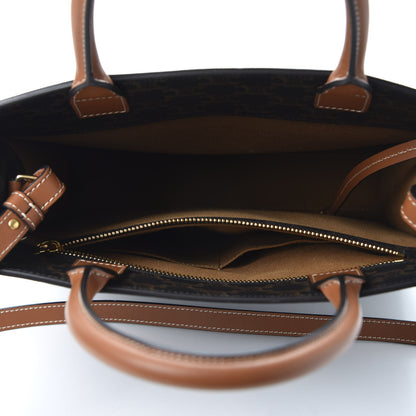 Celine Triomphe Canvas Calfskin Small Vertical Cabas Tan 4 of 9