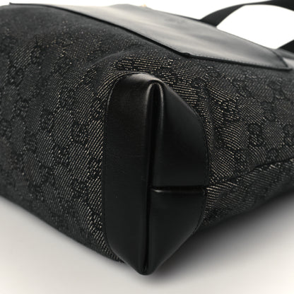 Gucci Denim Monogram Tote Bag Black 9 of 9