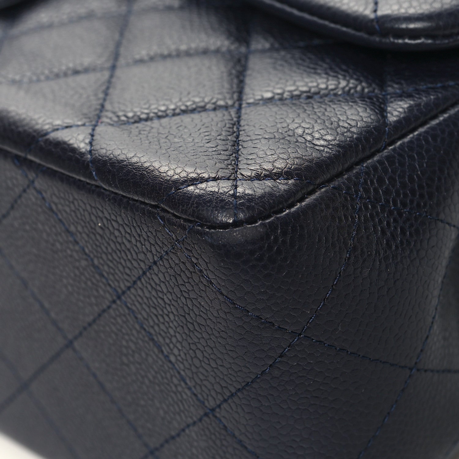 Chanel Caviar Quilted Jumbo Double Flap Navy Blue 13 of 13