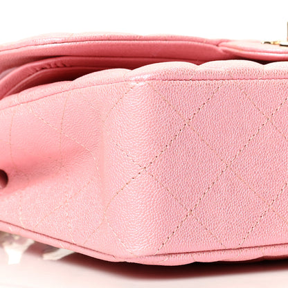 Chanel Iridescent Caviar Quilted Small Double Flap Pink 9 of 11
