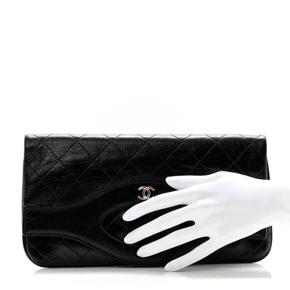 Chanel Shiny Crumpled Calfskin Small 31 Pouch Black 2 of 10