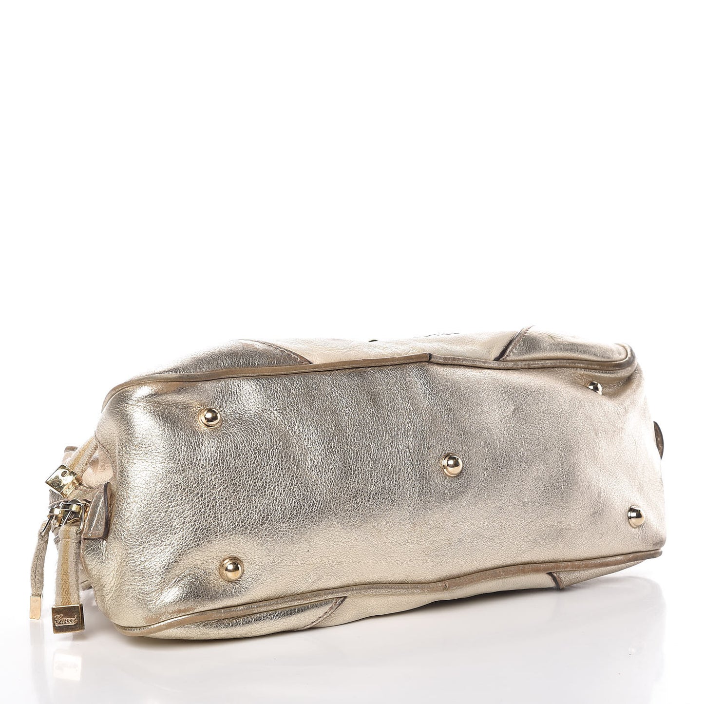 Goatskin Small Capri Bowler White Gold