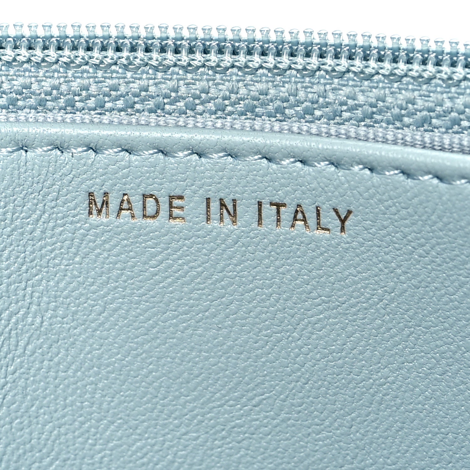 Chanel Lambskin Quilted Pearl Wallet On Chain WOC Light Blue 8 of 12