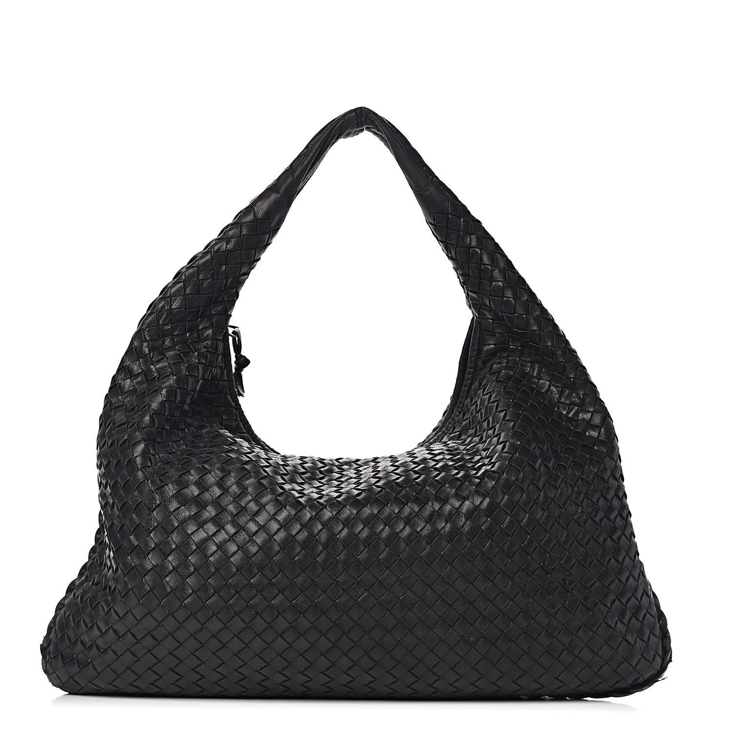 Nappa Intrecciato Large Veneta Hobo Black