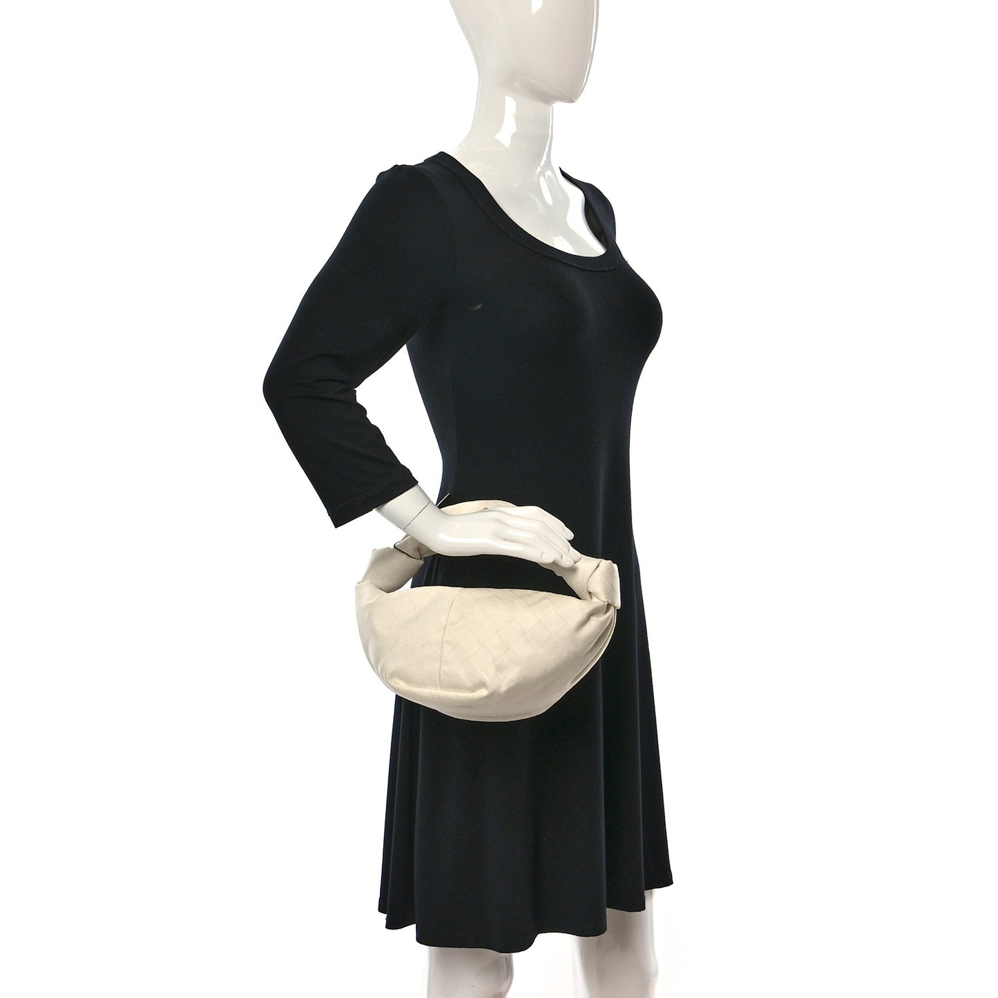 Jacquard Mini Double Knot Bag Ivory