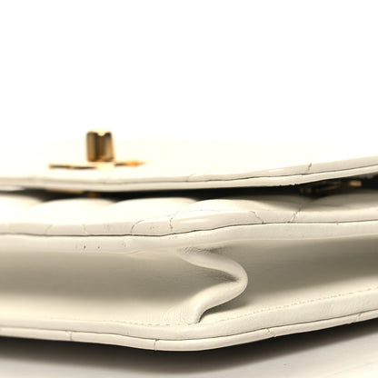 Chanel Lambskin Quilted CC Pearl Crush Wallet on Chain WOC White 12 of 13