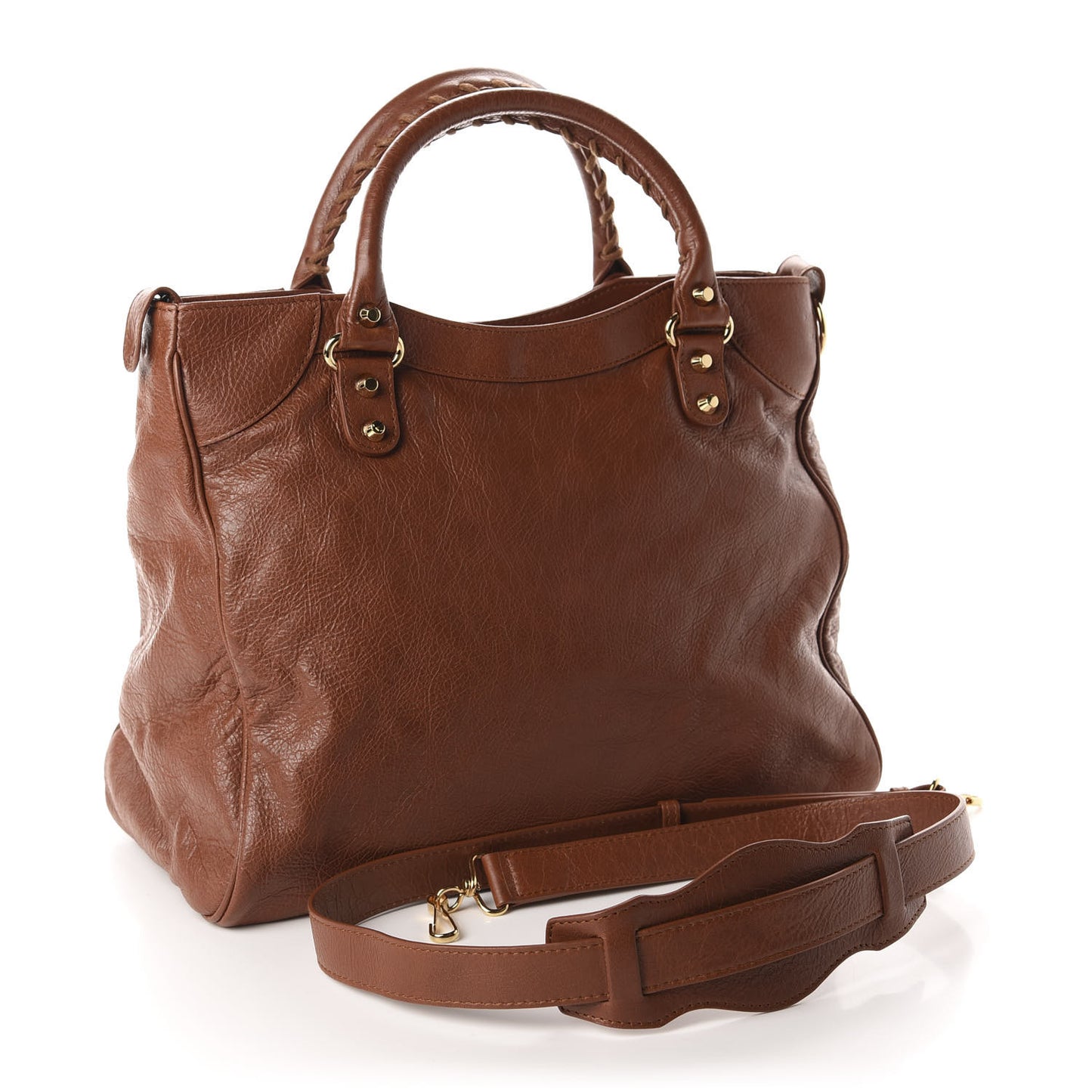 Agneau Classic Gold Hardware Velo Marron Cognac