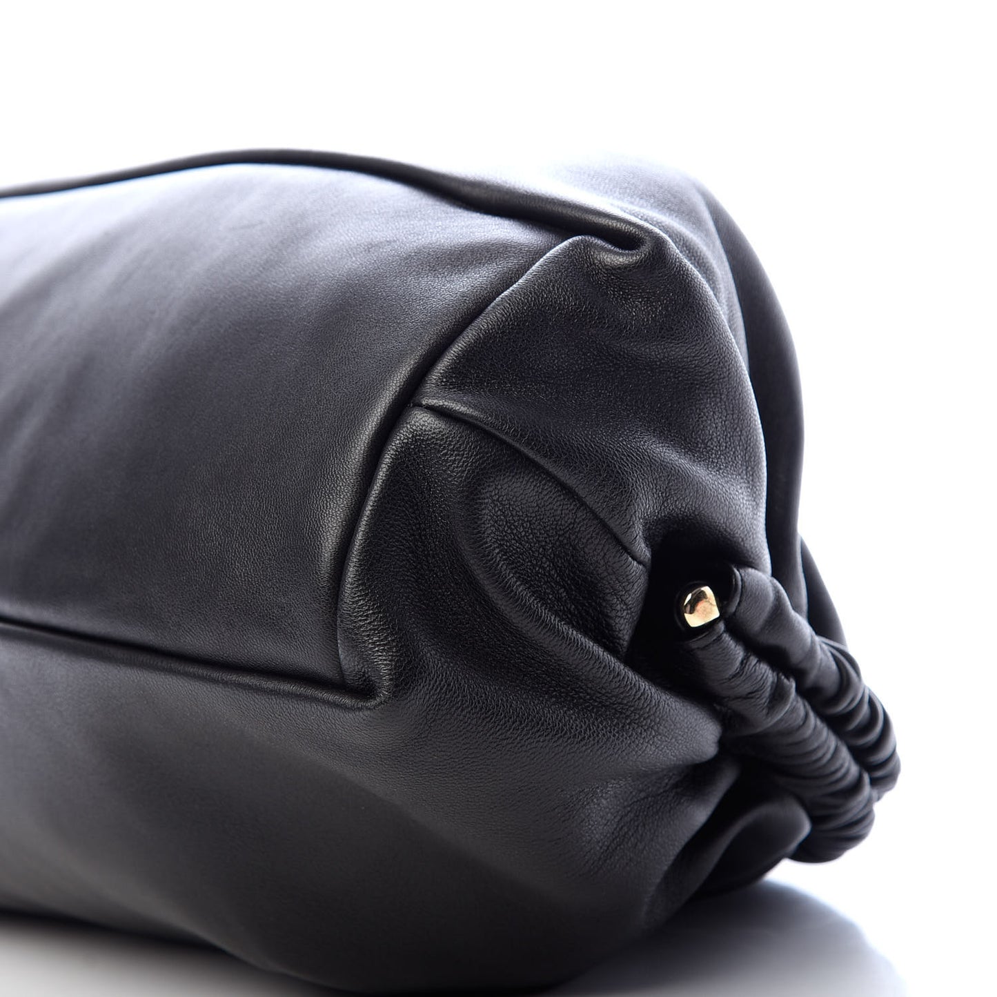 Lambskin Cloud Clutch Black Flamma