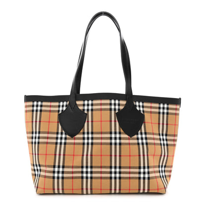 Burberry Vintage Check Medium The Giant Reversible Tote Antique Yellow Bright Red 1 of 20