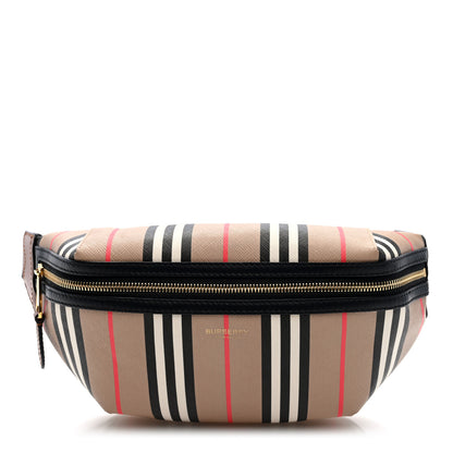 Burberry E-Canvas Icon Stripe Sonny Bum Bag Archive Beige 1 of 9