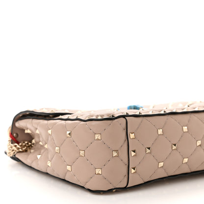 Valentino Garavani Lambskin Medium Rockstud Spike Shoulder Bag Poudre 8 of 9