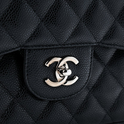Chanel Caviar Quilted Jumbo Double Flap Black 13 of 15