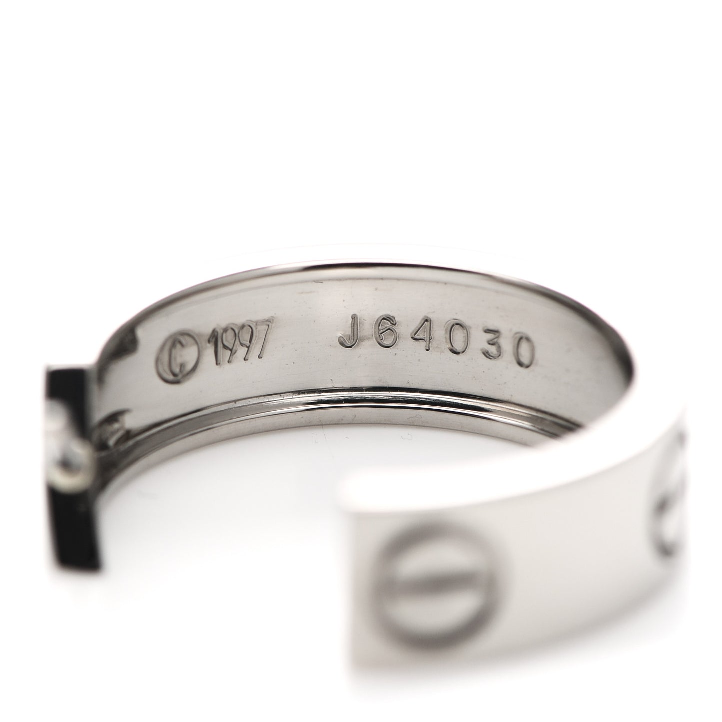 18K White Gold 5.5mm LOVE Hoop Earrings