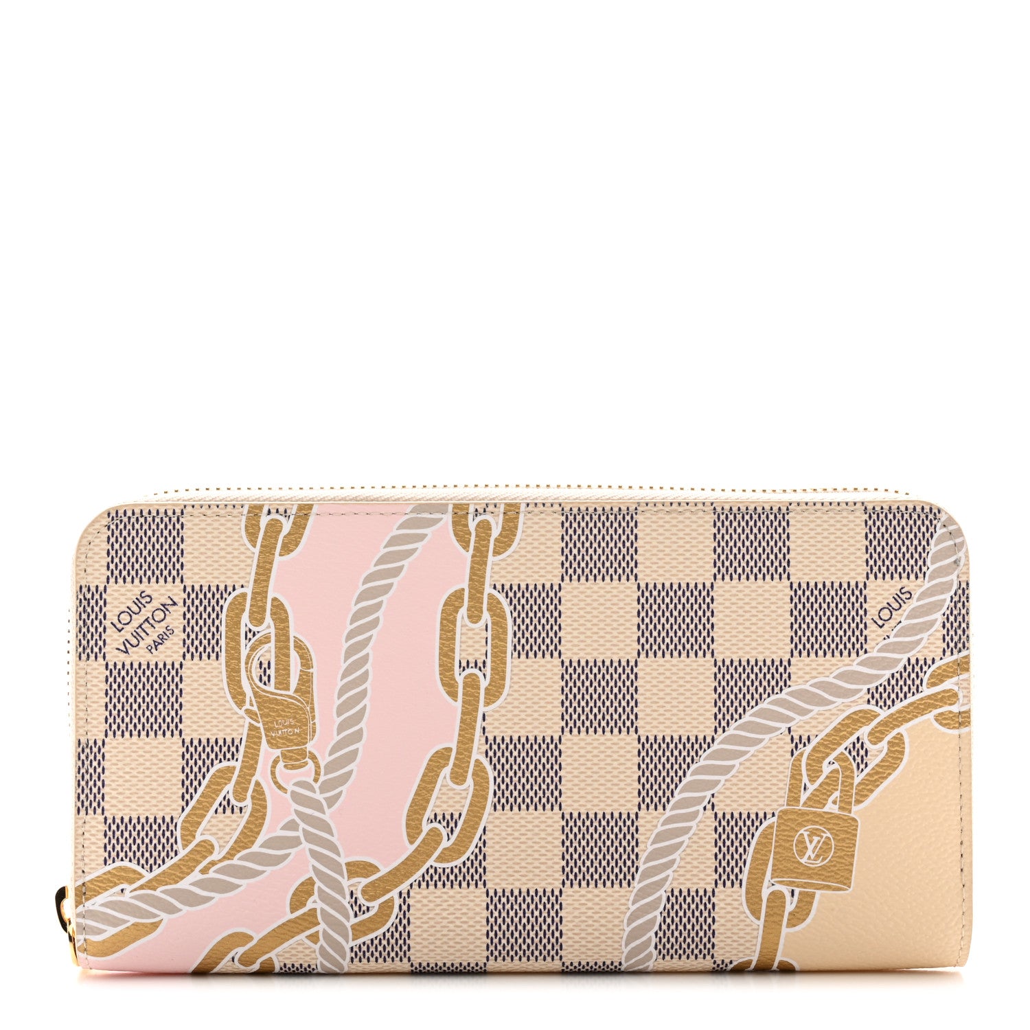 Louis Vuitton Damier Azur Nautical Zippy Wallet Gold 1 of 7