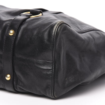 Miu Miu Vitello Lux Gathered Tote Black 8 of 17