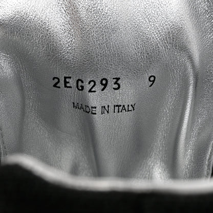 Prada Rubber Knit Fabric Mens Cloudbust Thunder Sneakers 9 Argento Black 6 of 10