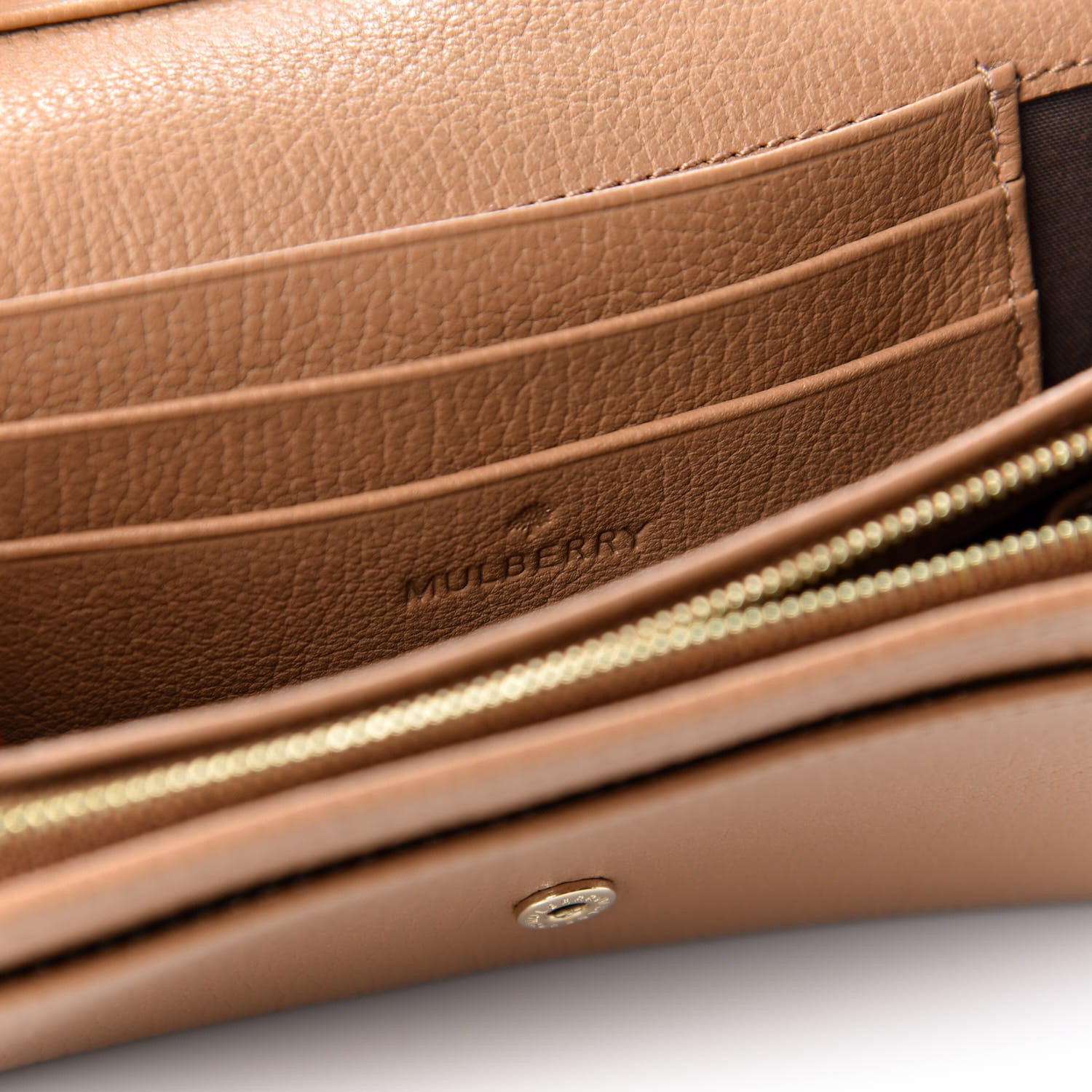 Mulberry Glossy Goatskin French Purse Wallet Beige 6 of 6