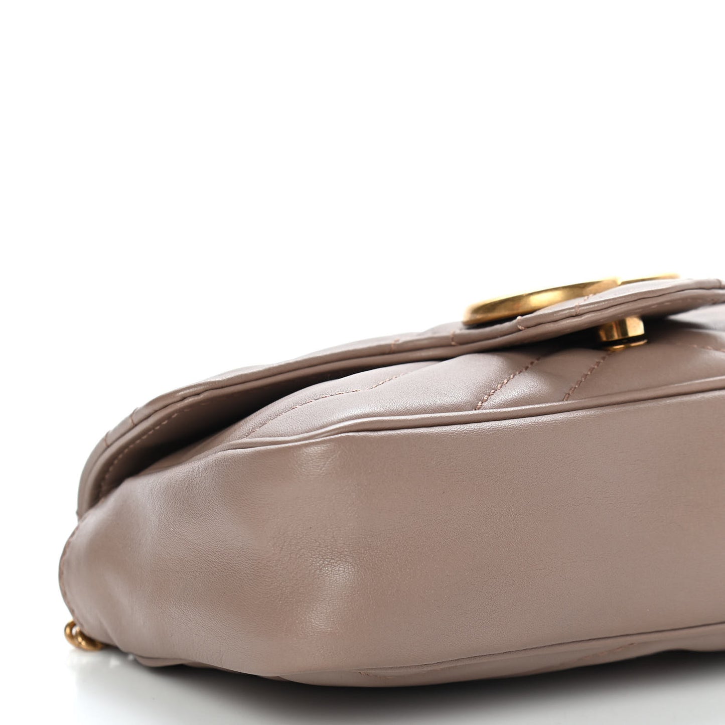 Calfskin Matelasse Super Mini GG Marmont Shoulder Bag Porcelain Rose