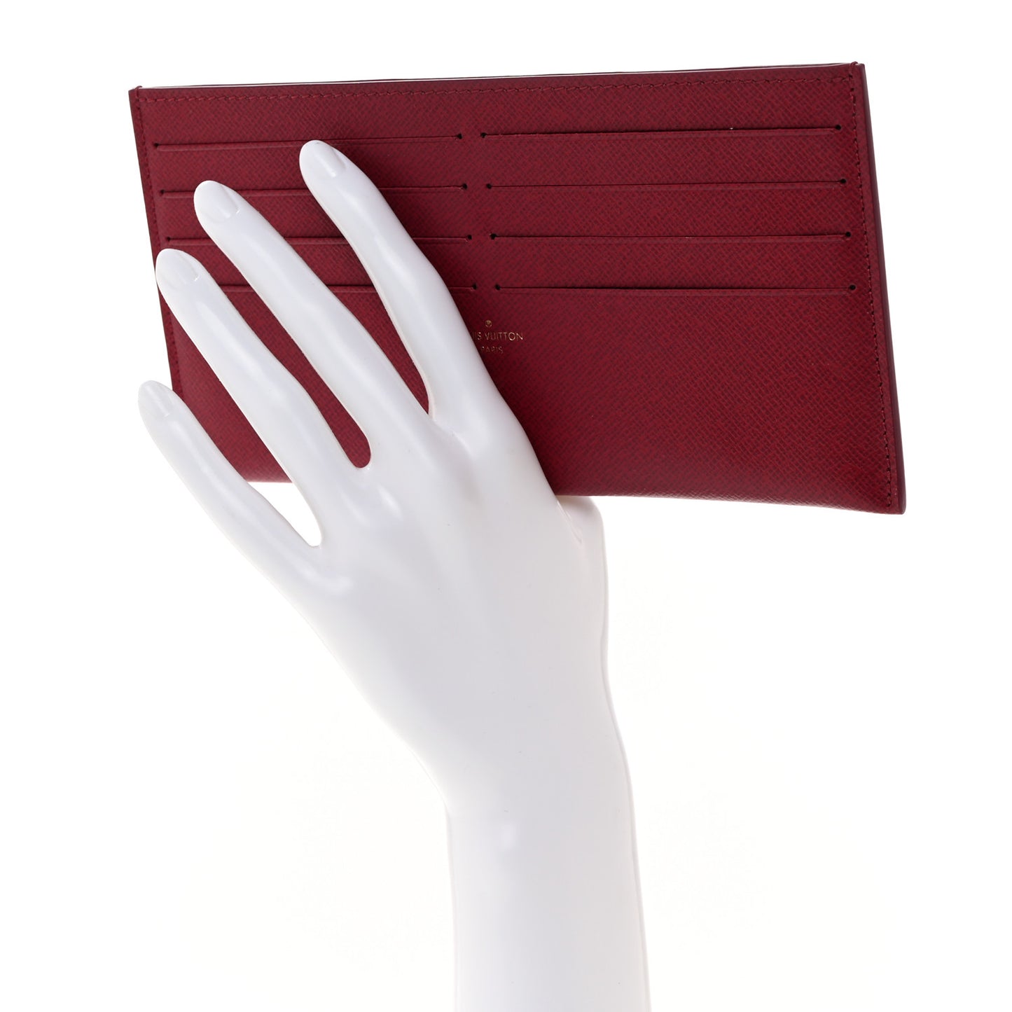 Calfskin Felicie Card Holder Insert Fuchsia
