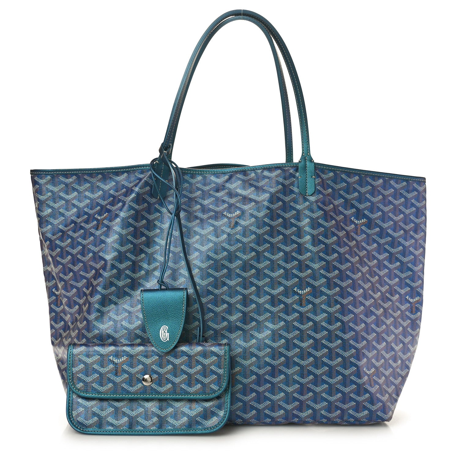 Goyard Iridescent Goyardine Saint Louis GM Pearly Blue 2 of 10