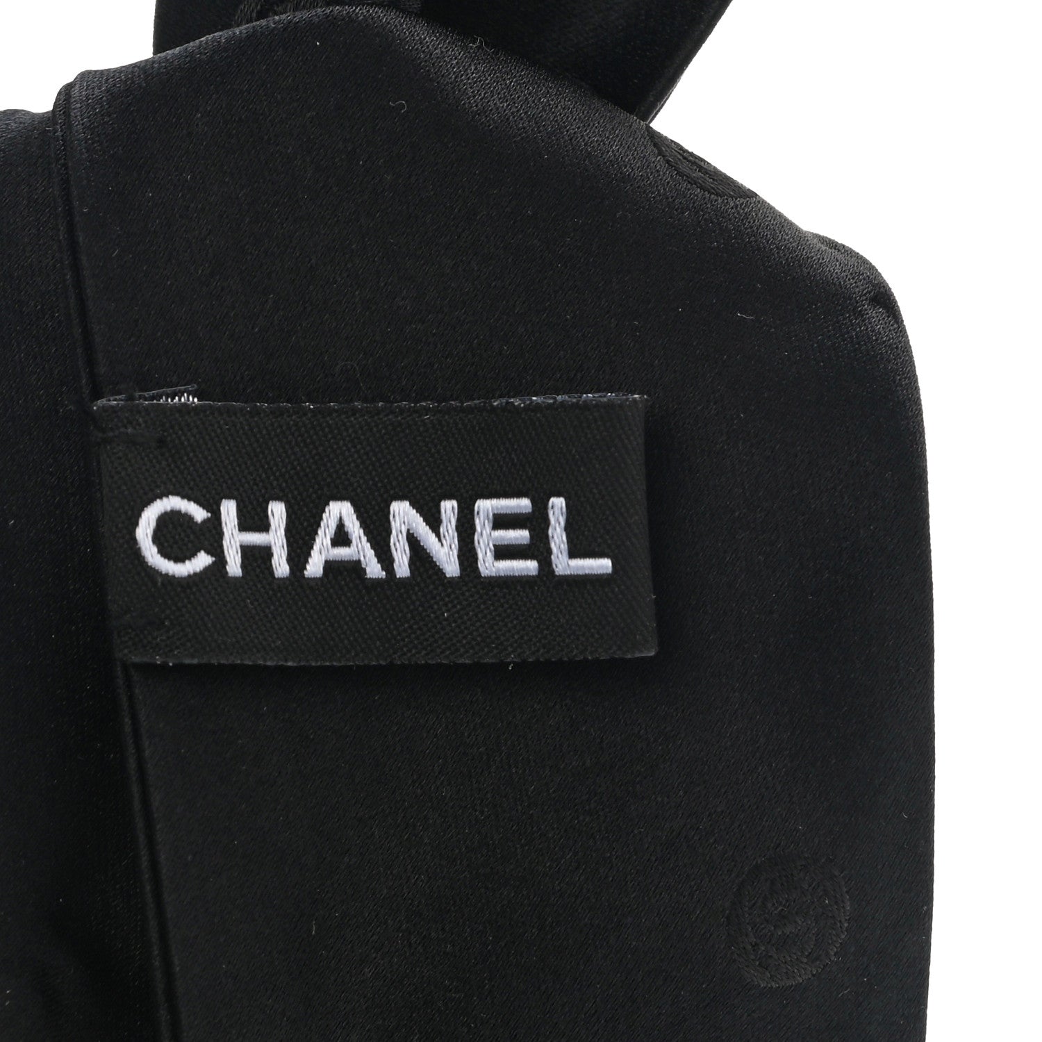 Chanel Satin CC Hair Clip Bow Black 3 of 4