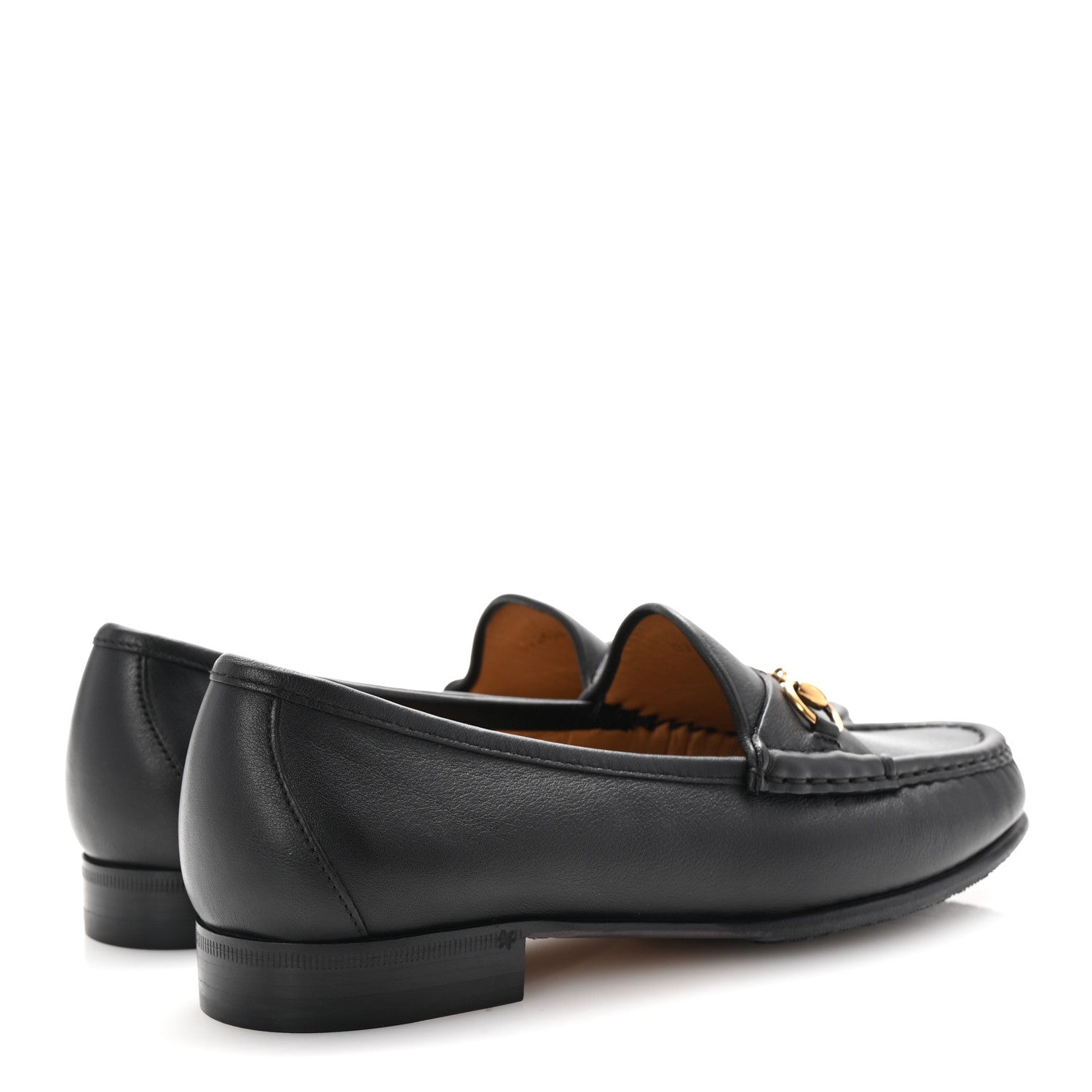 Gucci Calfskin Womens 1953 Horsebit Loafers 38.5 Black 5 of 10