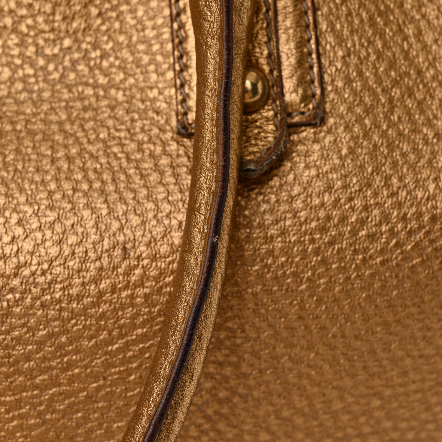 Gucci Metallic Calfskin Medium Hasler Tote Bronze 18 of 19