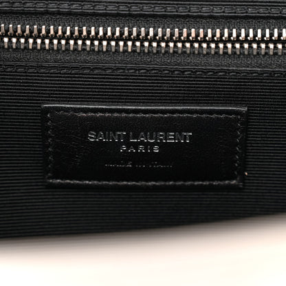 Saint Laurent Grain De Poudre Matelasse Chevron Large Monogram Satchel Gris Perle 6 of 11