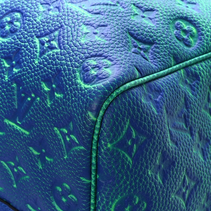 Louis Vuitton Taurillon Illusion Keepall Bandouliere 50 Bleu Vert 9 of 9