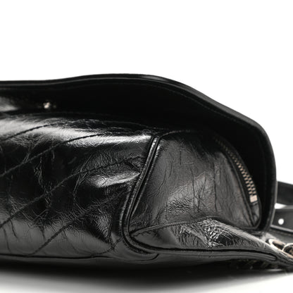 Saint Laurent Crinkled Calfskin Matelasse Monogram Niki Body Bag Black 10 of 11