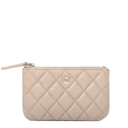 Chanel Caviar Quilted Small Cosmetic Case Beige 1 of 8
