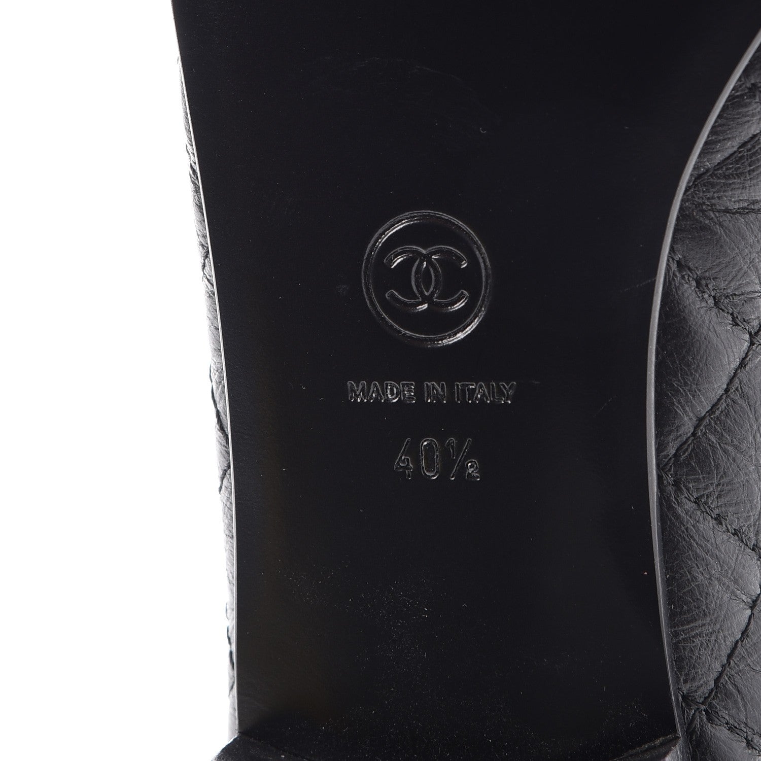 Chanel Aged Calfskin Quilted Cap Toe Ballerina Flats 40.5 Black 7 of 9