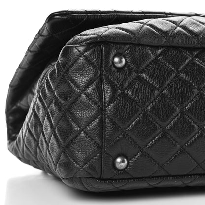 Chanel Calfskin Quilted XXL Travel Flap Bag Black 8 of 9