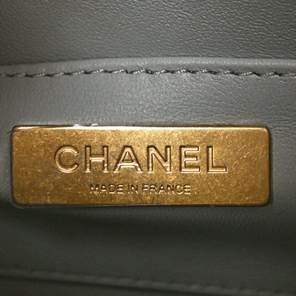 Chanel Lambskin Handle Crush Top Handle Flap Bag Grey 6 of 10