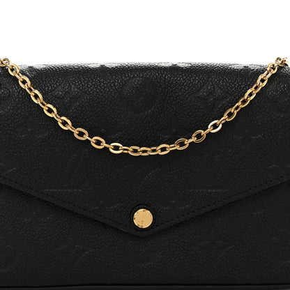 Louis Vuitton Empreinte Pochette Felicie Chain Wallet Black 7 of 10