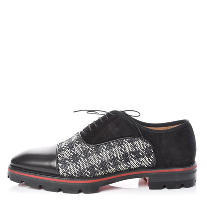 Christian Louboutin Suede Calfskin Mens Hubertus Orlato Flat 42 Black 1 of 7