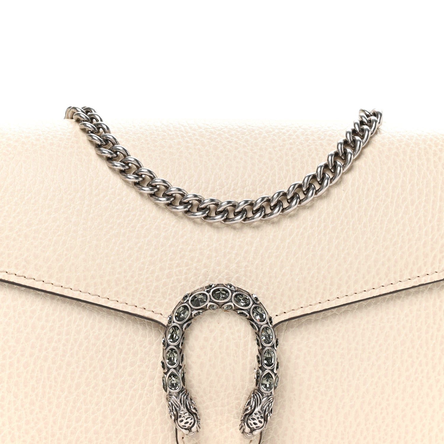 Gucci Calfskin Mini Dionysus Chain Wallet White 16 of 25