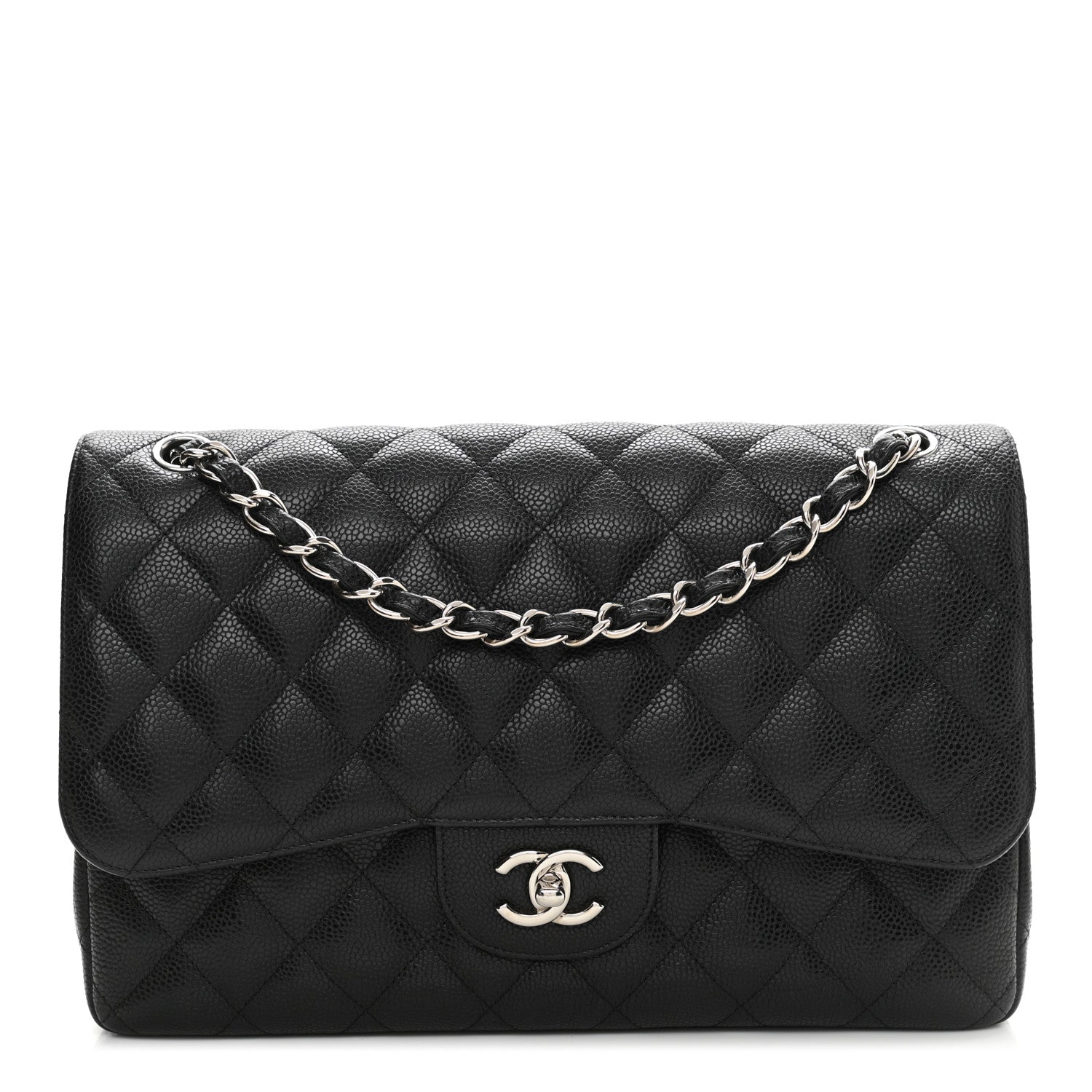 Chanel Caviar Quilted Jumbo Double Flap Black 1 of 11