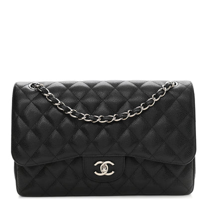 Chanel Caviar Quilted Jumbo Double Flap Black 1 of 11