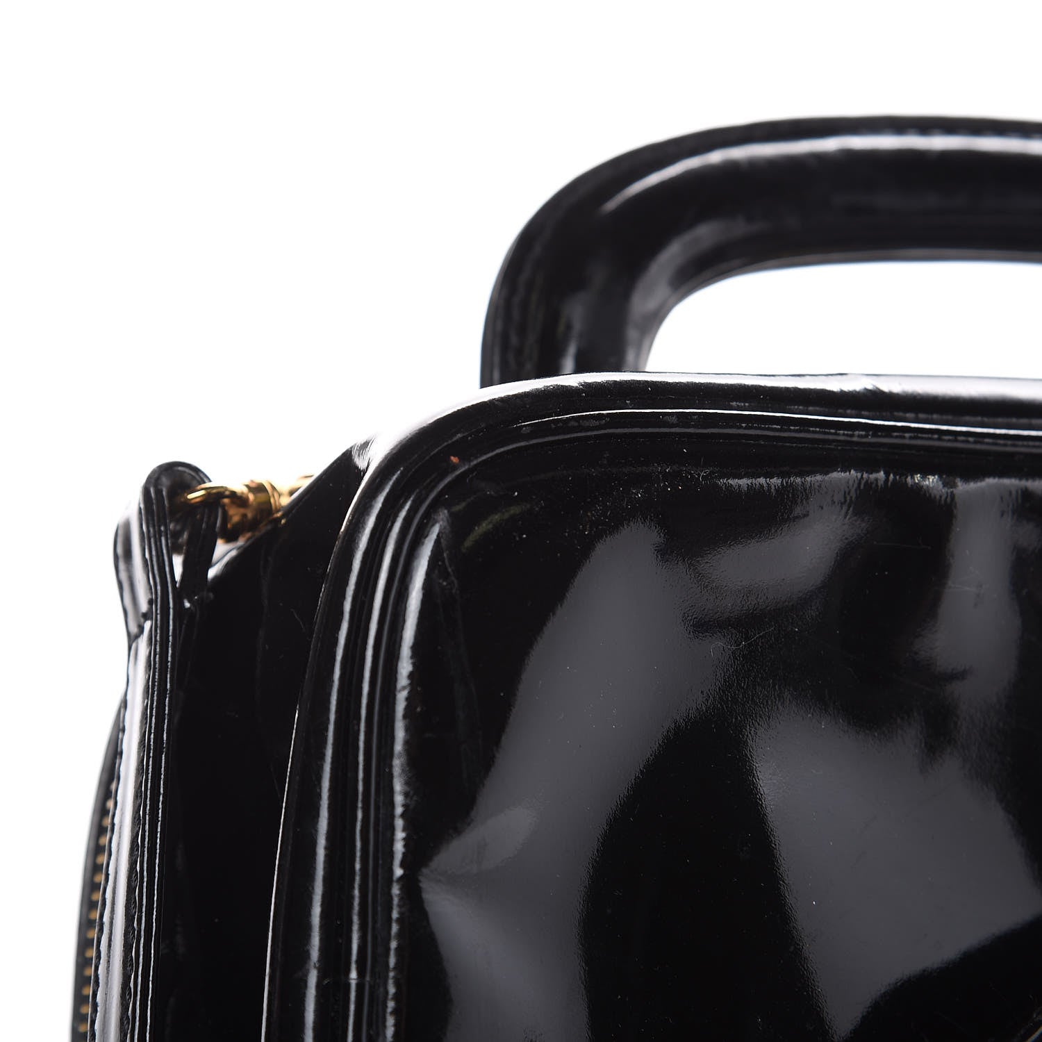Chanel Patent CC Vanity Cosmetic Case Black 10 of 15