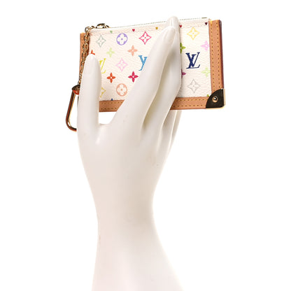 Louis Vuitton Monogram Multicolor Key Pouch White 2 of 7