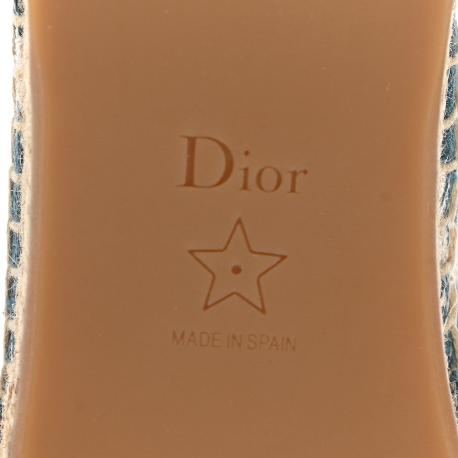 Christian Dior Cotton D-Stripes Embroidered Granville 15mm Espadrilles 37.5 Deep Ocean 6 of 8