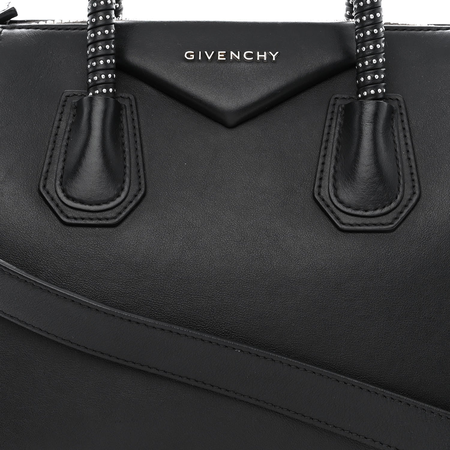 Givenchy Shiny Lord Calfskin Studded Small Antigona Black 8 of 11