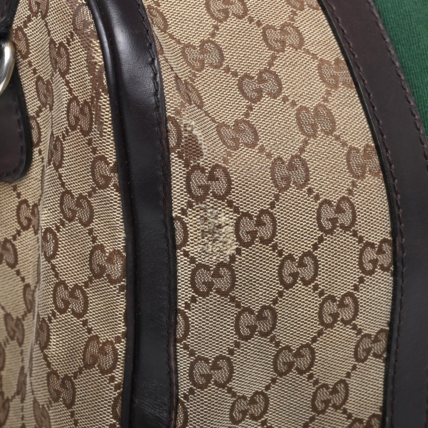 Monogram Vintage Web Medium Boston Dark Brown