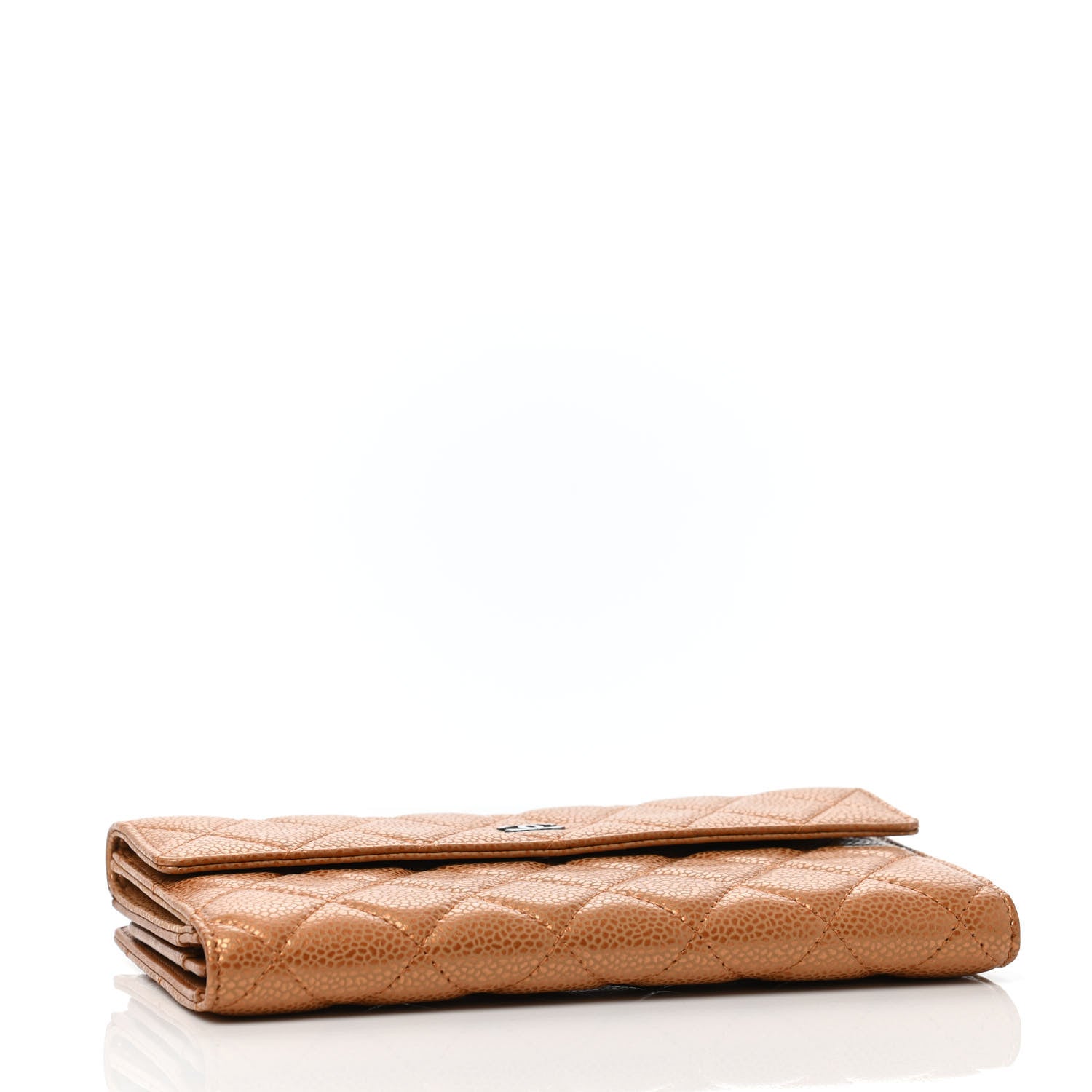 Chanel Metallic Caviar Quilted Large Flap Wallet Copper 3 of 5
