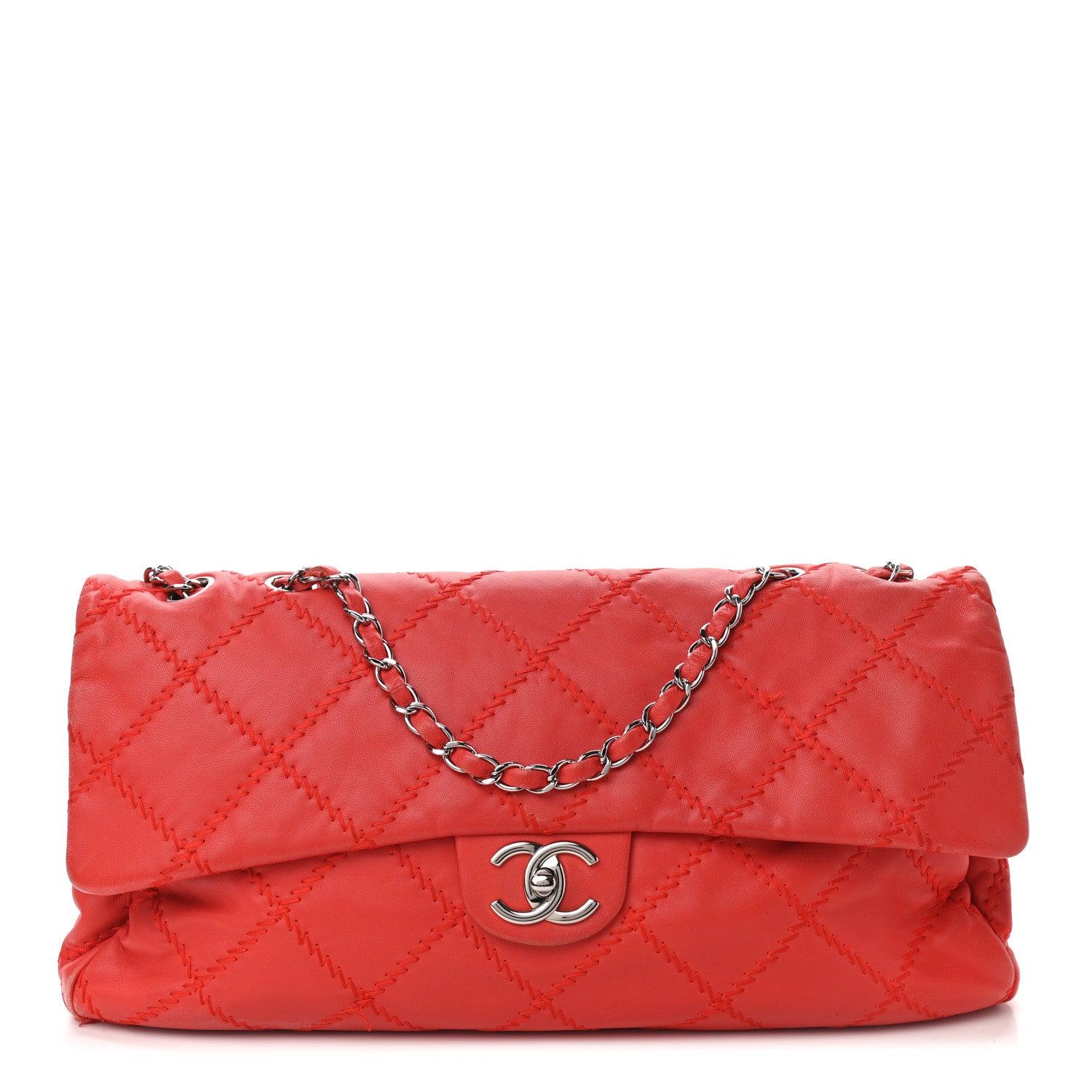 Chanel Lambskin Ultimate Stitch Maxi Flap Red 1 of 16