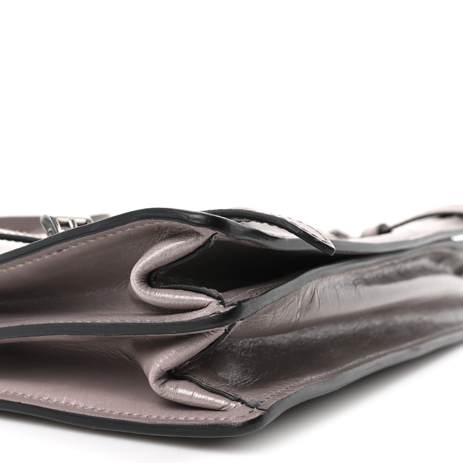Prada Glossy Calfskin Medium Sound Shoulder Bag Peltro 9 of 11