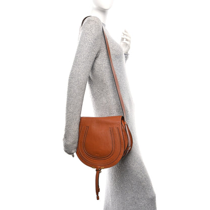 Chloe Calfskin Medium Marcie Round Crossbody Bag Tan 2 of 11