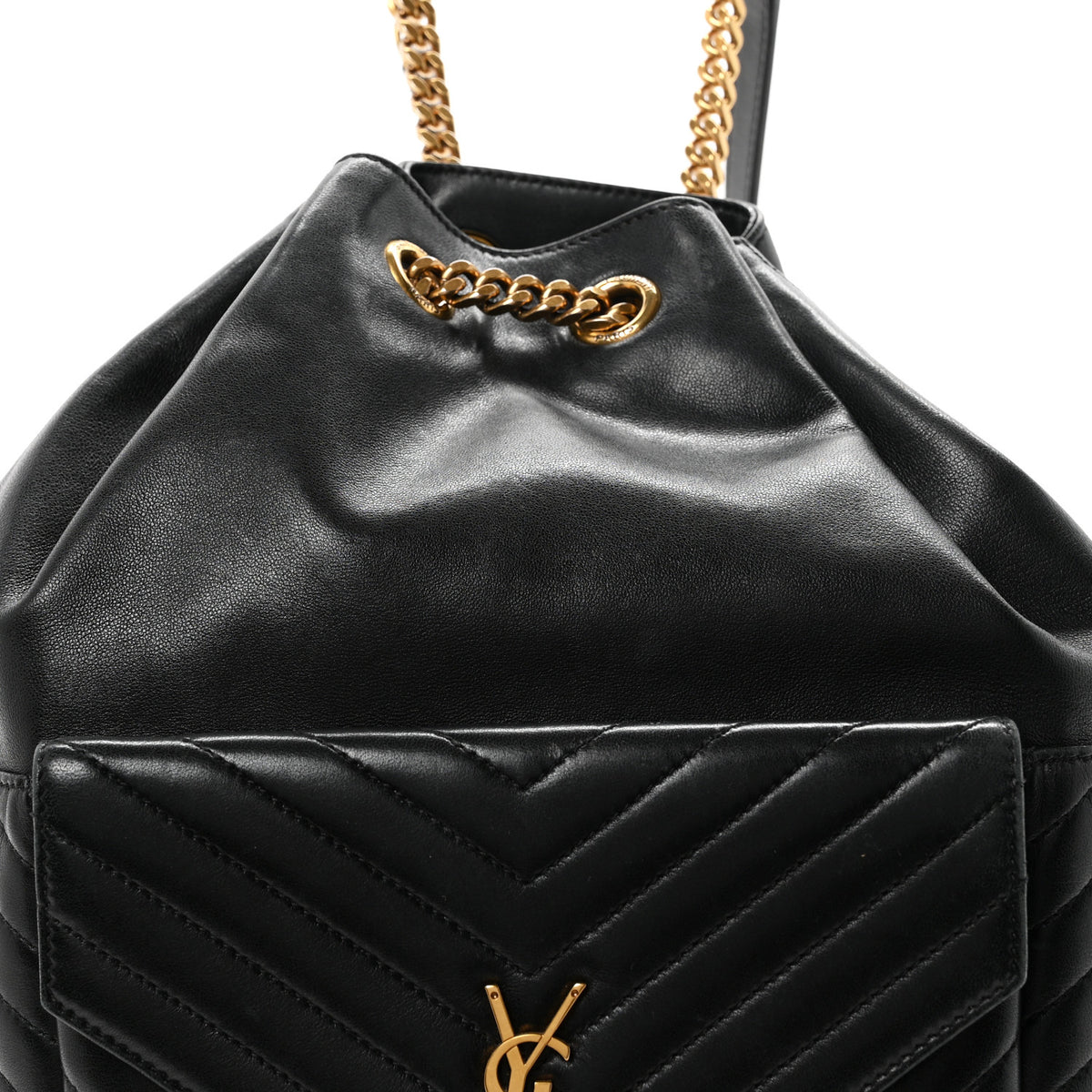Saint Laurent Lambskin Matelasse Monogram Joe Backpack Black 7 of 9